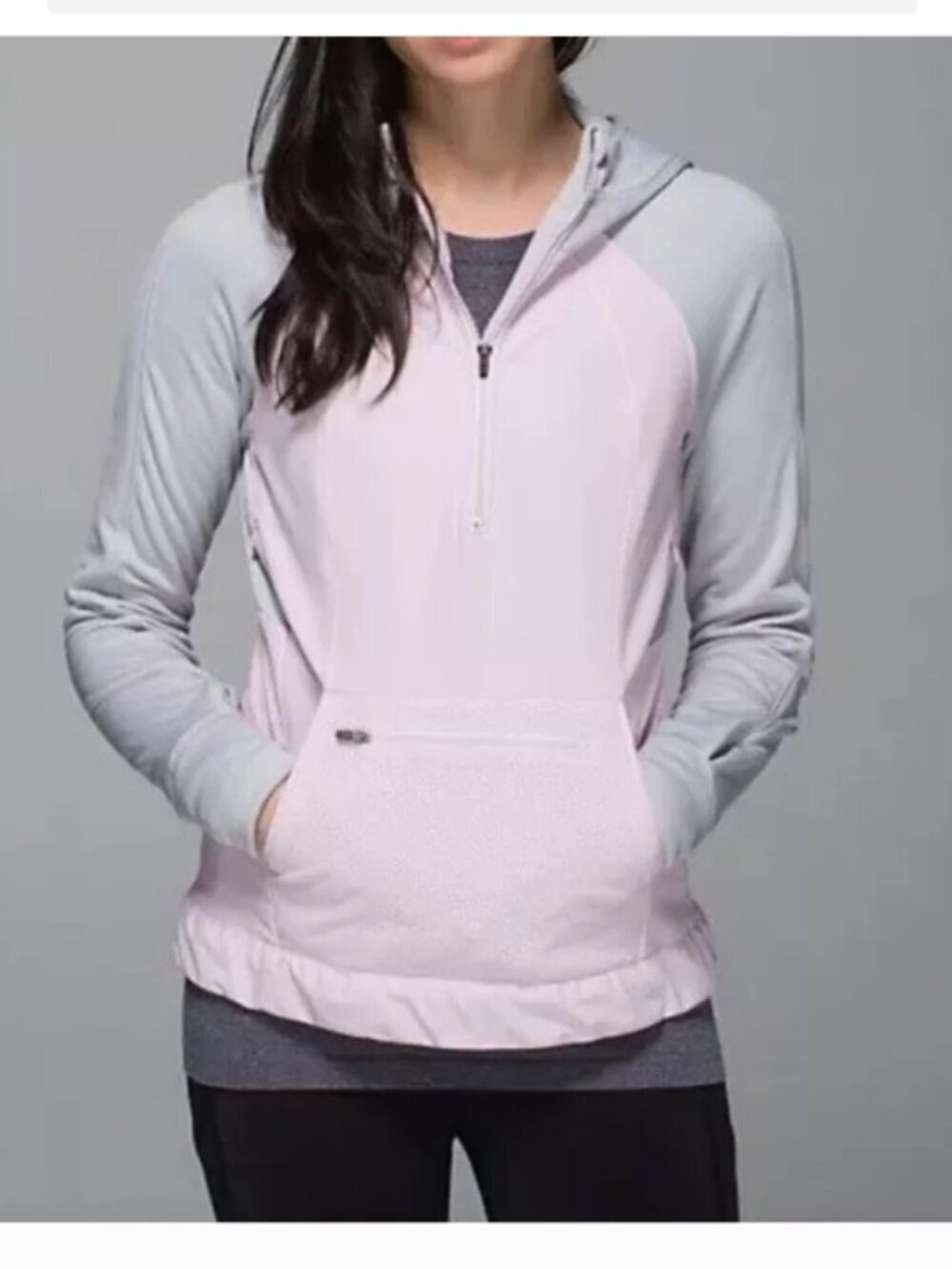 lululemon athletica Let’s Get Visible Pullover Pink Gray Reflective Size 4